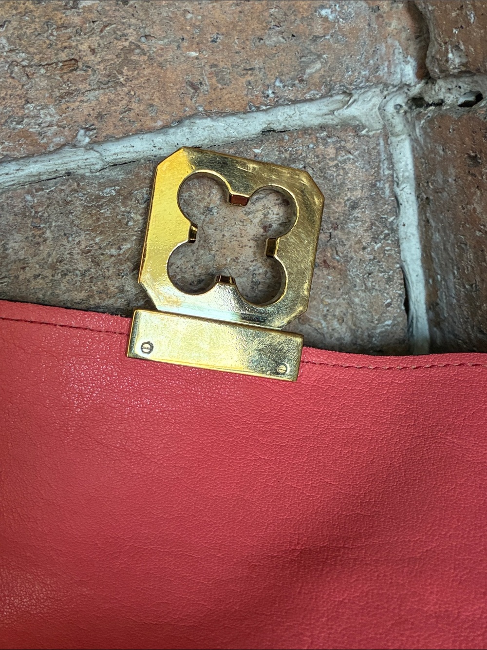 Chloe Elsie Leather two way Shoulder Bag Coral Pink Supple Leather - Picture 12 of 17